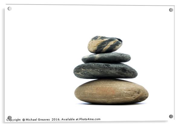 Stone Stack Acrylic by Michael Greaves