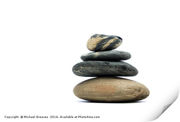 Stone Stack Print by Michael Greaves