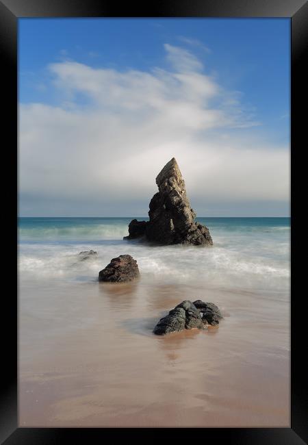Tall And Proud on Sango Bay Framed Print by Maria Gaellman