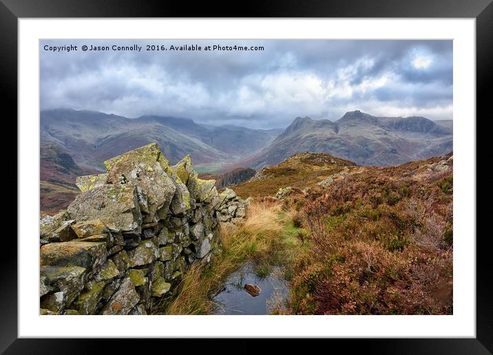 Views From Lingmoor Fell Framed Mounted Print by Jason Connolly