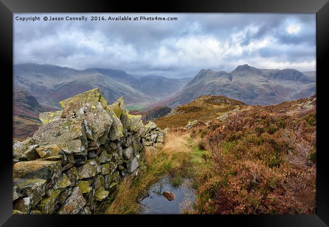 Views From Lingmoor Fell Framed Print by Jason Connolly