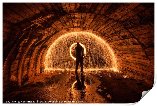 Steel Wool Spin Deep Down Print by Ray Pritchard