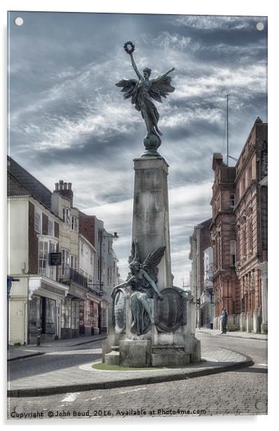 Lewes war memorial Acrylic by John Boud