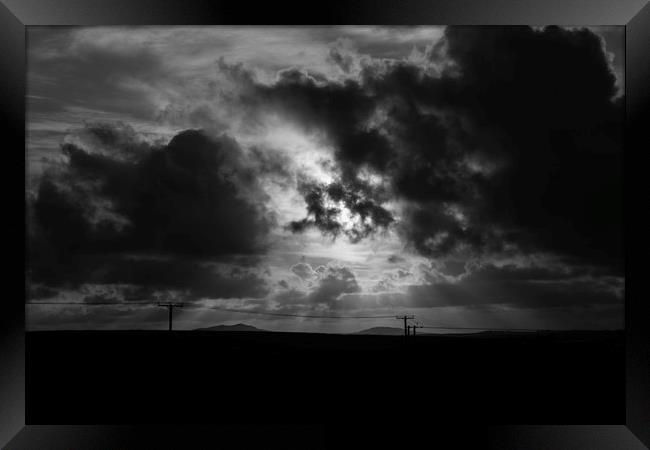 Sunset near Brawdy, Pembrokeshire  Framed Print by Wolfgang Ackermann