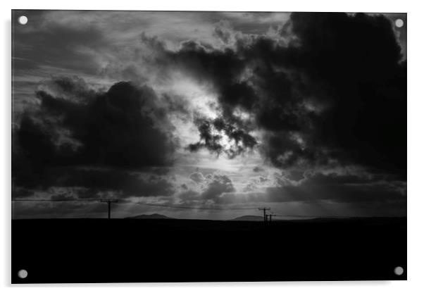 Sunset near Brawdy, Pembrokeshire  Acrylic by Wolfgang Ackermann