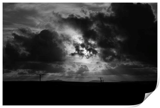 Sunset near Brawdy, Pembrokeshire  Print by Wolfgang Ackermann