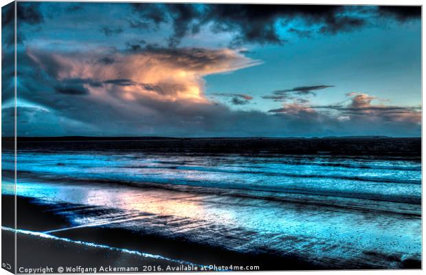 Newgale Beach Pembrokeshire Canvas Print by Wolfgang Ackermann