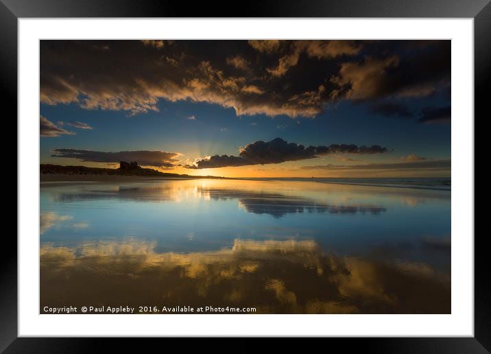  Cloud Frame Too - Bamburgh Castle, Northumberland Framed Mounted Print by Paul Appleby