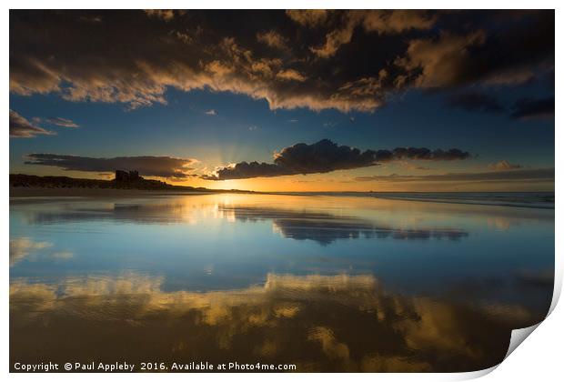  Cloud Frame Too - Bamburgh Castle, Northumberland Print by Paul Appleby