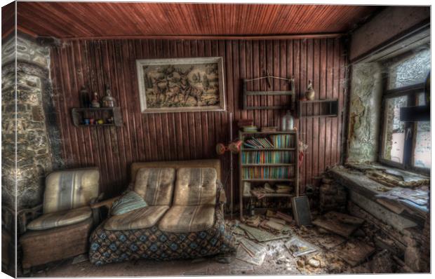 Forgotten living room Canvas Print by Nathan Wright