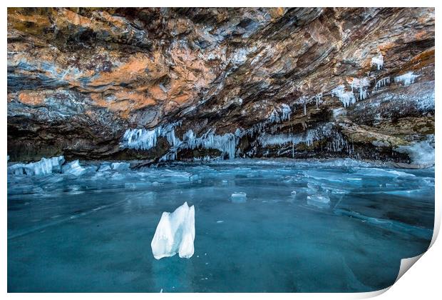 The Ice Grotto Print by Svetlana Korneliuk