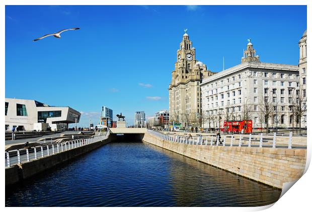 Liverpool's iconic waterfront Print by Frank Irwin