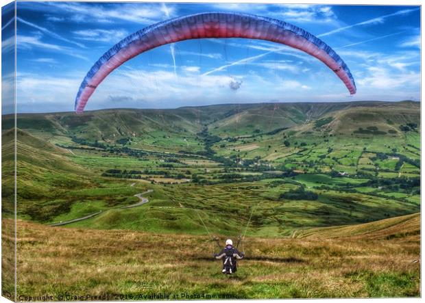 Paraglider Canvas Print by Craig Preedy