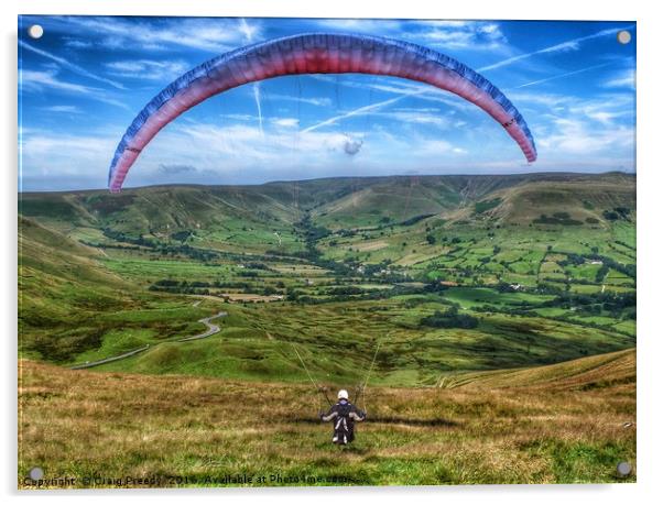 Paraglider Acrylic by Craig Preedy