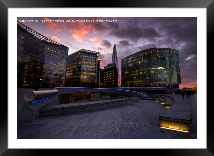 Southbank Sunset Framed Mounted Print by Tracey Whitefoot