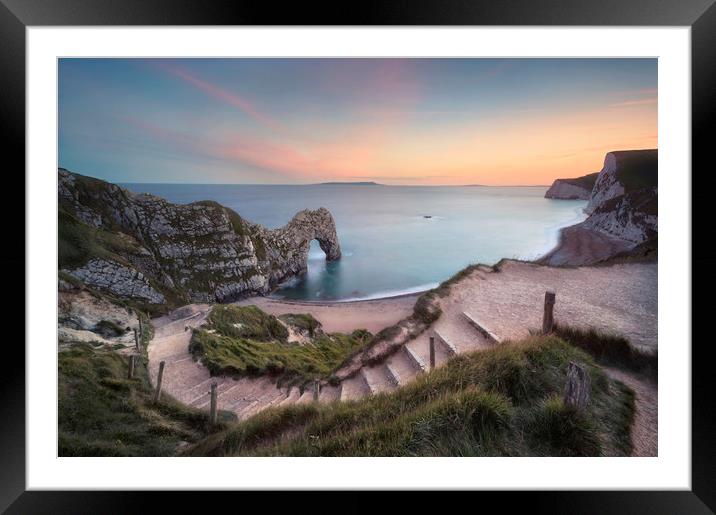 Winding Way to Durdle Door Framed Mounted Print by Chris Frost