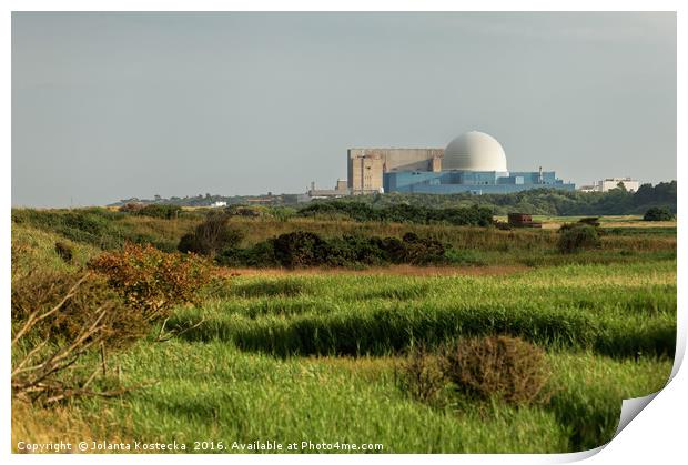 Sizewell nuclear power station Print by Jolanta Kostecka