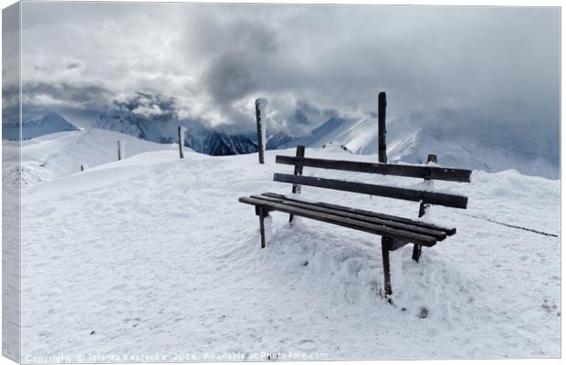 Winter mountains landscape Canvas Print by Jolanta Kostecka