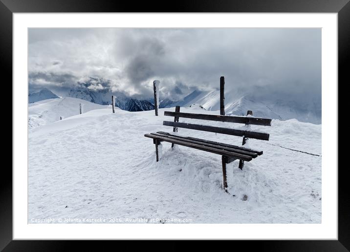 Winter mountains landscape Framed Mounted Print by Jolanta Kostecka