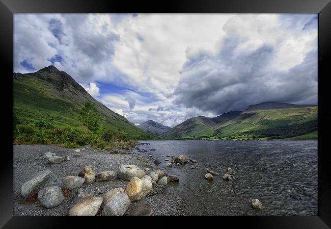 Windy Wastwater Framed Print by Jacqi Elmslie
