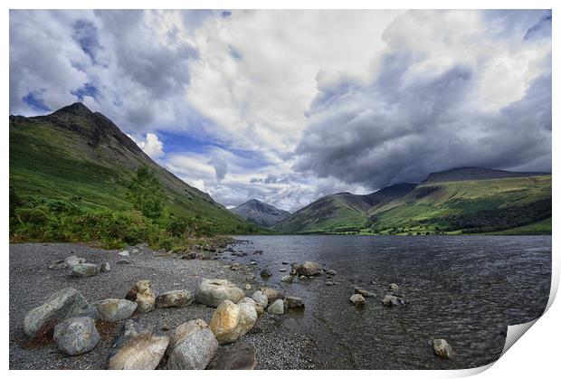 Windy Wastwater Print by Jacqi Elmslie