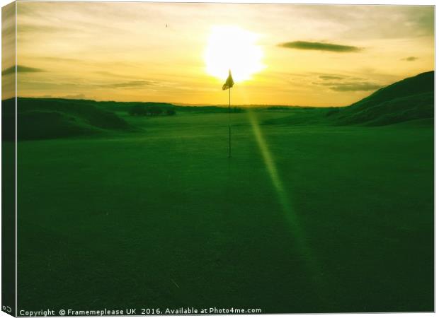 Golf Sunset  Canvas Print by Framemeplease UK