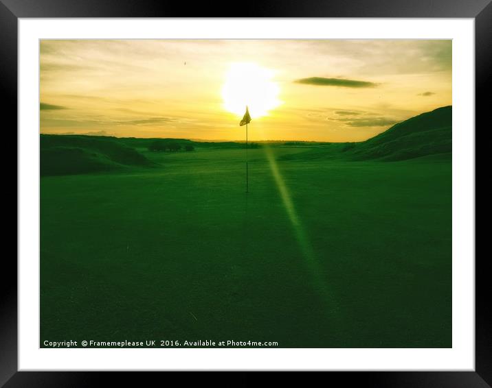 Golf Sunset  Framed Mounted Print by Framemeplease UK