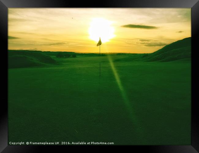 Golf Sunset  Framed Print by Framemeplease UK