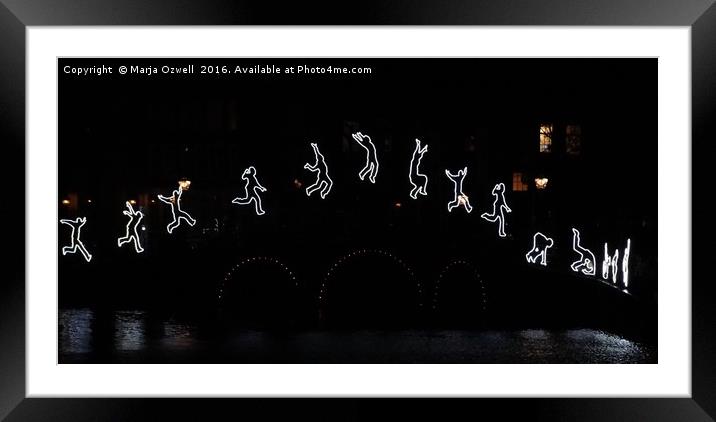 Jumping light Framed Mounted Print by Marja Ozwell