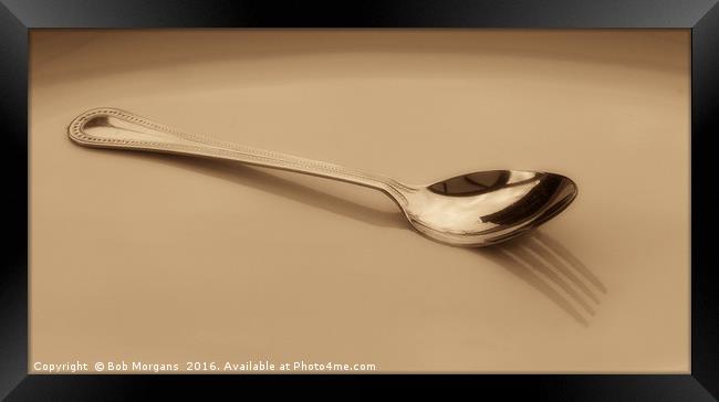 Cutlery Reflection                                 Framed Print by Bob Morgans