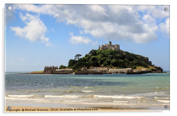 St Michael Mount Acrylic by Michael Greaves