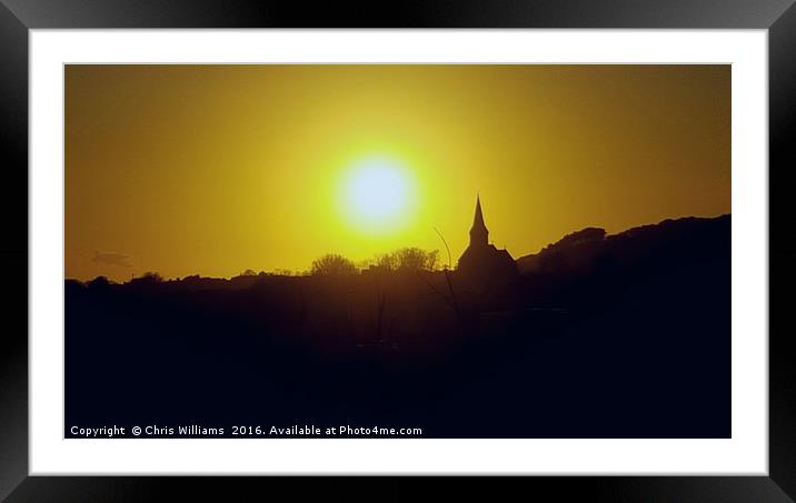 St.Mary's Sunset Framed Mounted Print by Chris Williams