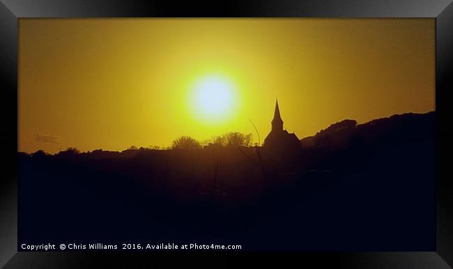 St.Mary's Sunset Framed Print by Chris Williams