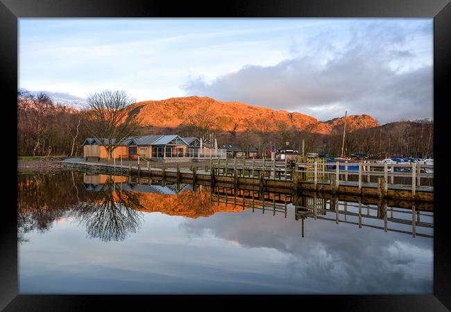 Sunrise Bluebird Cafe Coniston Framed Print by Gary Kenyon