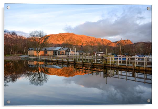 Sunrise Bluebird Cafe Coniston Acrylic by Gary Kenyon