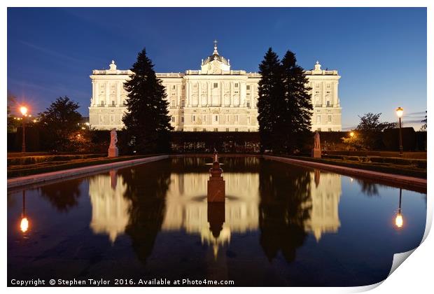 Royal Palace Madrid Print by Stephen Taylor