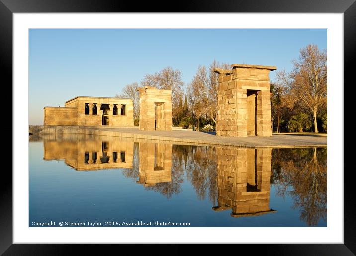 The Temple of Debod Framed Mounted Print by Stephen Taylor