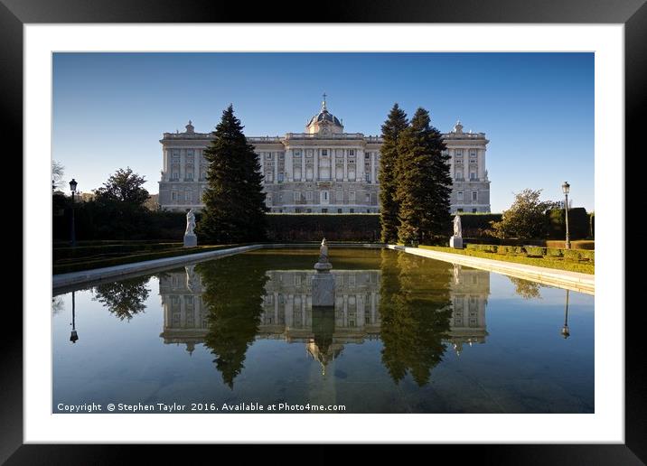 Madrid Royal Palace Framed Mounted Print by Stephen Taylor