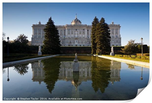 Madrid Royal Palace Print by Stephen Taylor