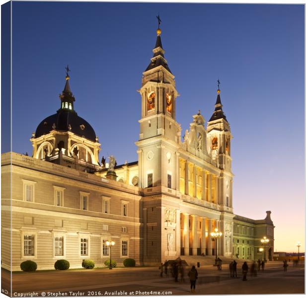 Almudena cathedral Madrid Canvas Print by Stephen Taylor