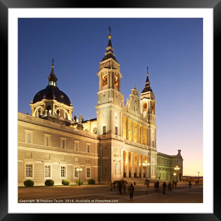 Almudena cathedral Madrid Framed Mounted Print by Stephen Taylor