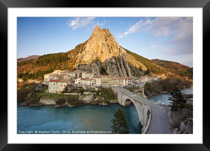 Sisteron in the light Framed Mounted Print by Stephen Taylor