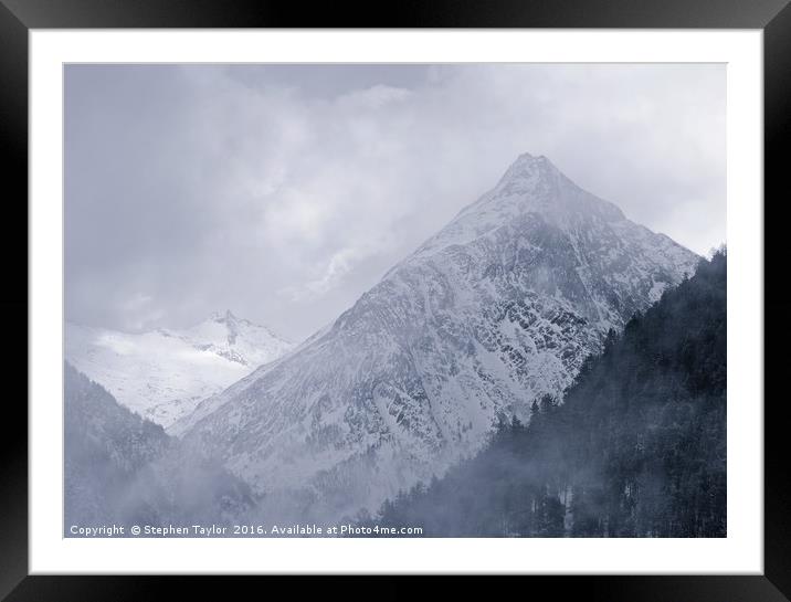 Mist at 4000m Framed Mounted Print by Stephen Taylor