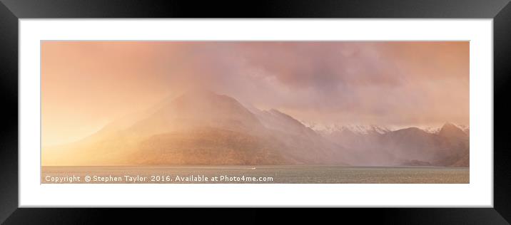Sunset at Elgol Framed Mounted Print by Stephen Taylor