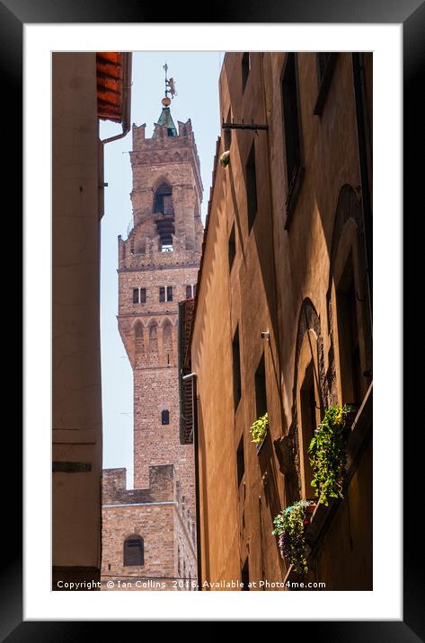 A Glimpse of the Palazzo Vecchio Framed Mounted Print by Ian Collins
