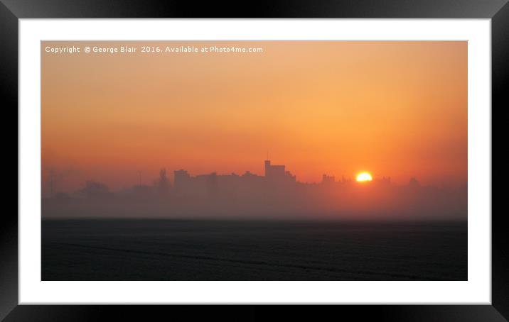 Sun rise over Windsor Castle Framed Mounted Print by George Blair