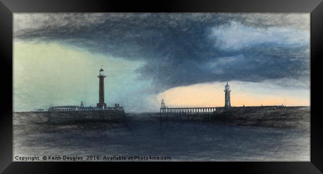 Storm out at Sea Framed Print by Keith Douglas