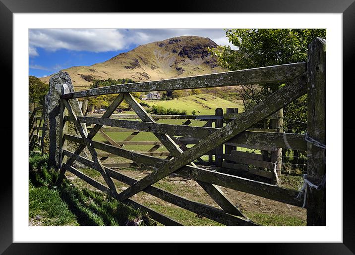 A gate in the Lake Disrict Framed Mounted Print by Stephen Mole
