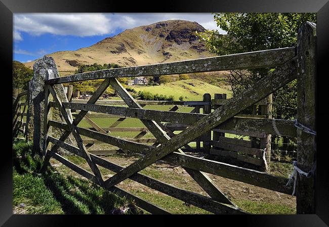 A gate in the Lake Disrict Framed Print by Stephen Mole