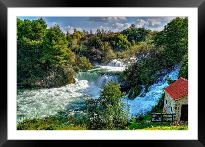 Waterfalls Framed Mounted Print by Colin Metcalf